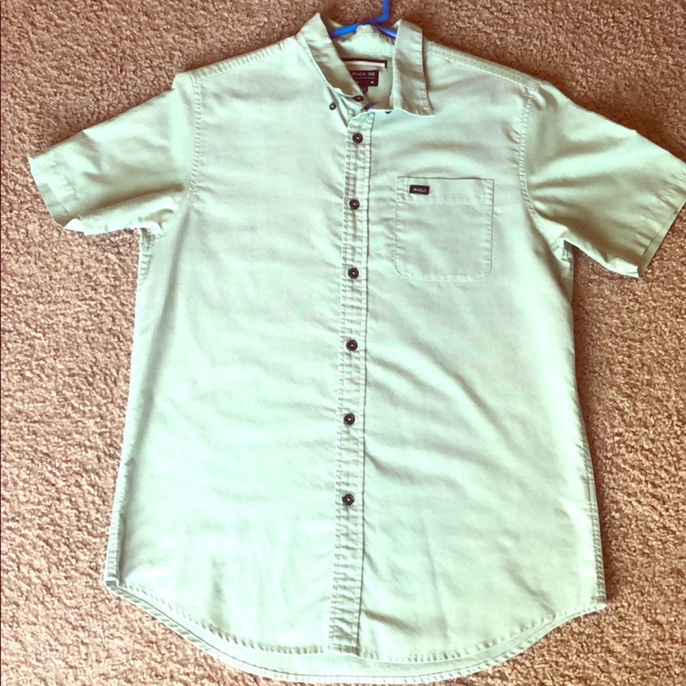 RVCA button up light green men’s medium
